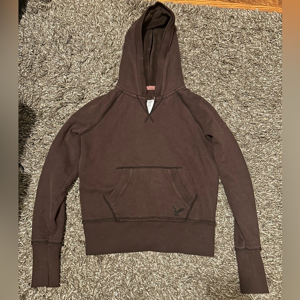 American Eagle Outfitters Dark Brown Hoodie